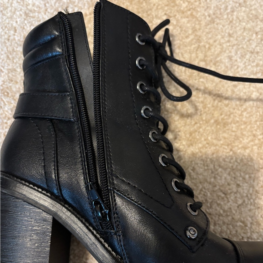 Guess Black Leather Heeled Boots - Picture 10 of 11